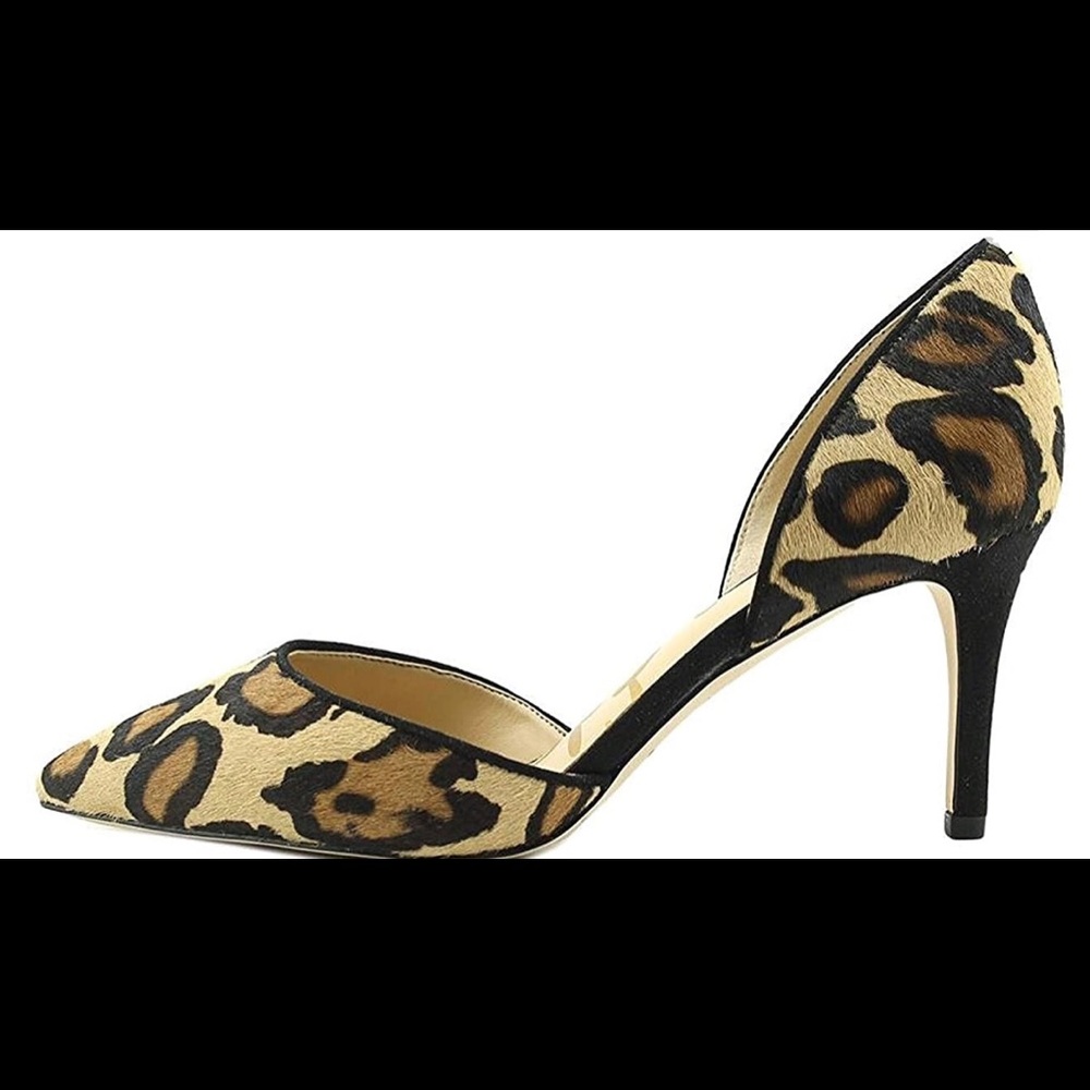 Sam Edelman Tesla Leopard Brahma Hair Pump 8.5